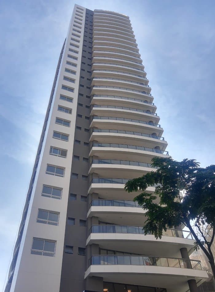 Fachada do prédio Edge, vista de baixo